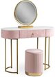 Image Туалетный столик Mebel Elite Ashley Pink/Golden