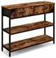 Image Masă consolă Costway JV10599CF Rustic Brown/Black