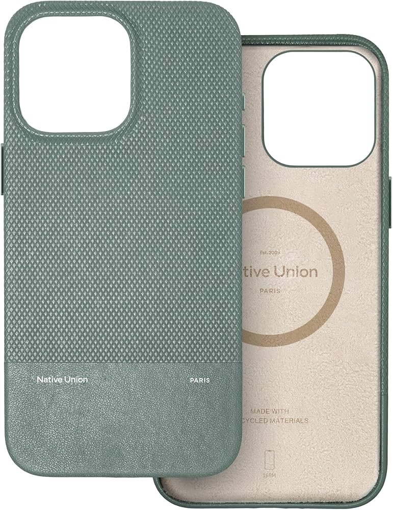 Image Husă NATIVE UNION (RE)CLASSIC cu MagSafe pentru iPhone 16 Pro, Slate Green
