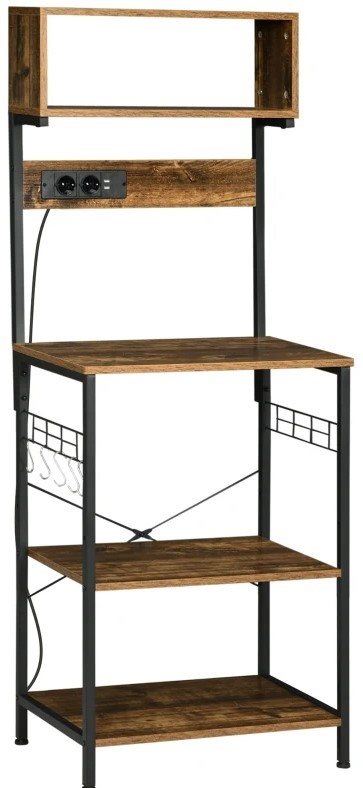 Image Стеллаж Homcom 801-317V90RB 60x42x153 cm (Brown/Black)