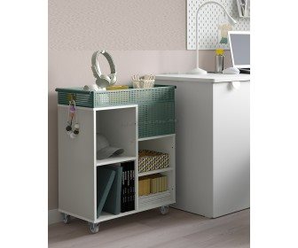 Image Etajera Ikea Ovning 54x33 (Alb/Gri-Verde)
