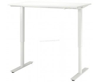 Image Письменный стол Ikea Trotten регулируемая высота 120x70 (Белый)