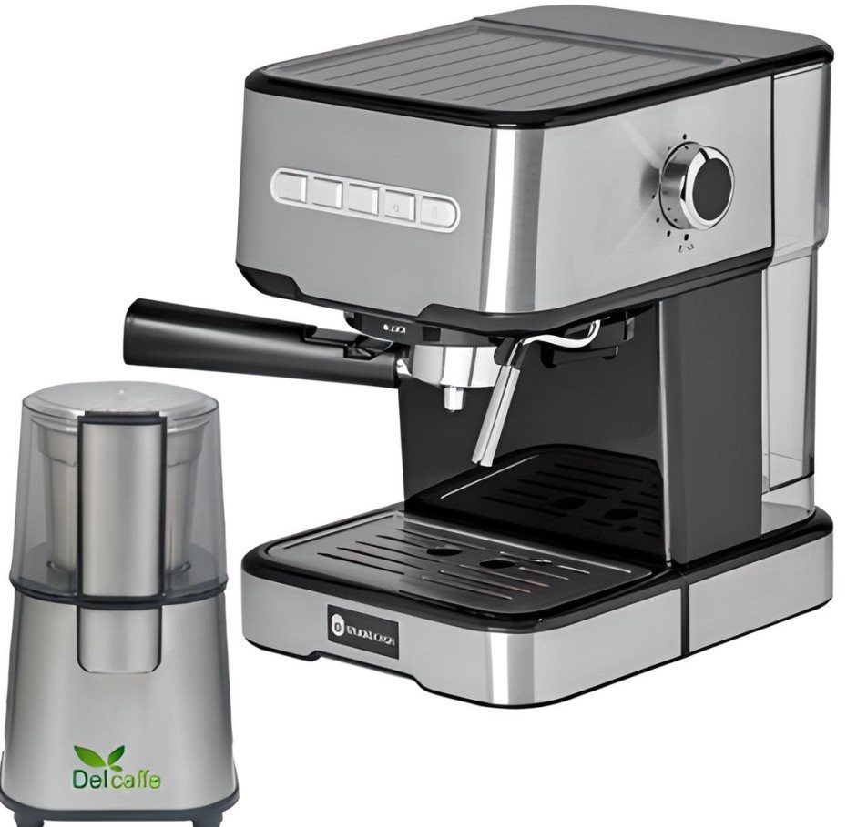 Image Set pentru cafea Studio Casa Delicia Espresso Mio Sc 2001 + Del Caffe Grind Master (Black/Inox)