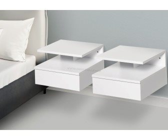 Image Set de noptiere Homcom 831-338 35x32x22 cm (White)