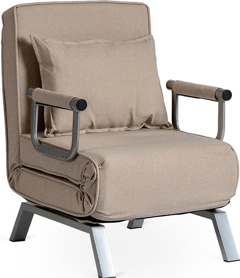 Image Кресло раскладное Mebel Elite Bart (Beige/Chrome)