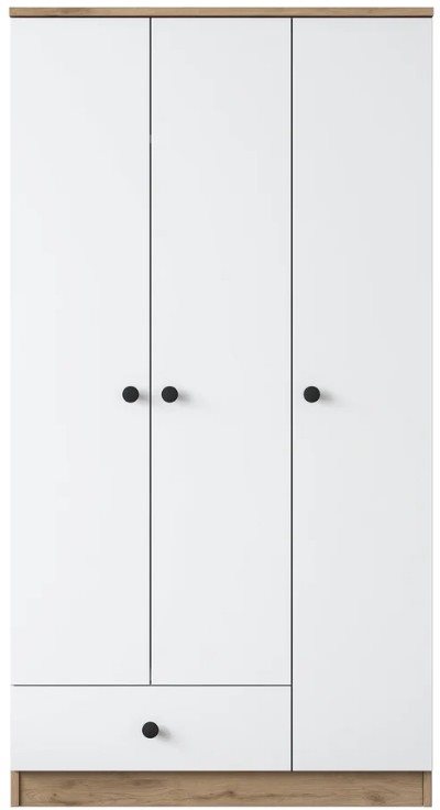 Image Шкаф Mirage Meble BA117 3D1S (Walnut/White)