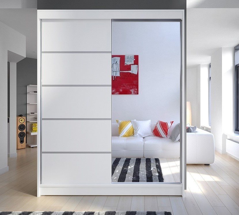 Image Шкаф-купе Space Meble Camino III 150x200x58 (White Matte)