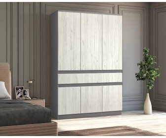 Image Шкаф Modern Komfi 120cm (Slate Gray/Craft Oak White)