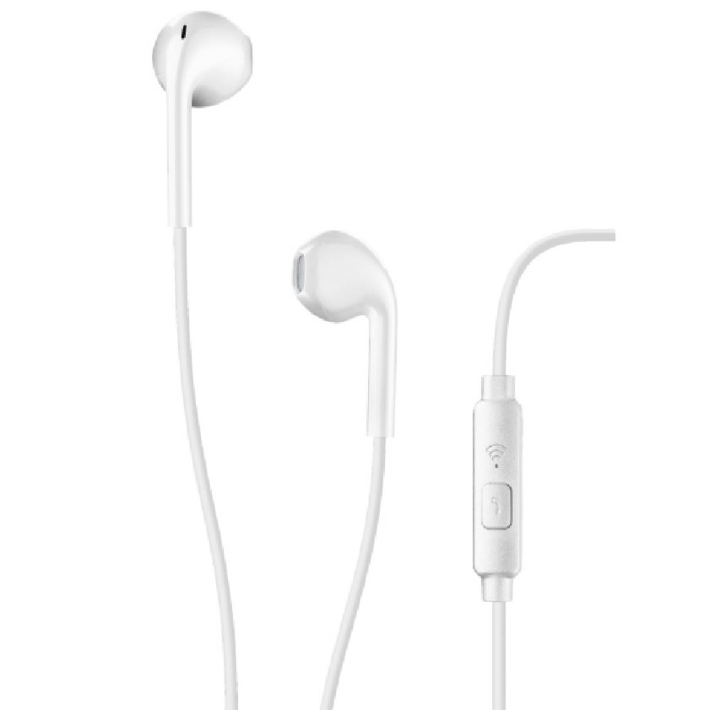 Image Наушники Cellular Club conical earphone with mic, White