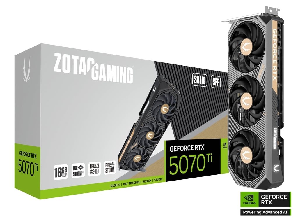 Image Placă video ZOTAC GeForce RTX 5070 Ti SOLID SFF