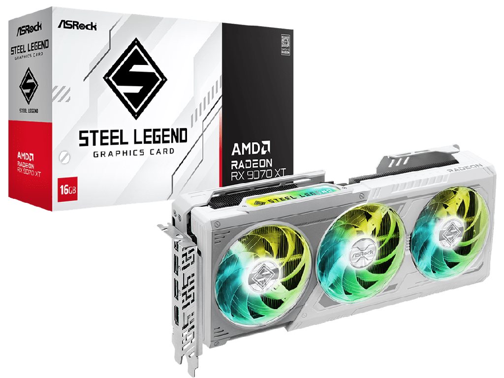 Image Видеокарта ASRock Steel Legend RX 9070 XT 16GB
