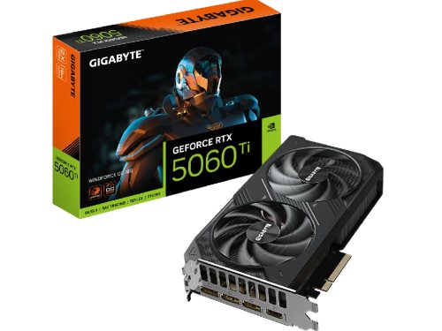 Image Placă video Gigabyte RTX5060Ti 16GB GDDR7 Windforce OC (GV-N506TWF2OC-16GD)