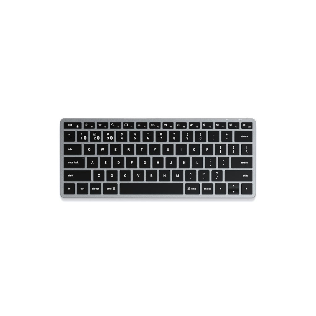 Image Клавиатура SLIM X1 Bluetooth USB-C QWERTY Rétroéclairé et Compact Satechi Gris