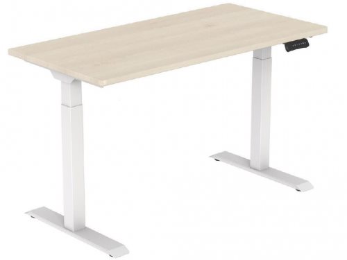 Image Masa cu suport electric Nowy Styl ET123 WH, blat  Pin Aland, 1400x700