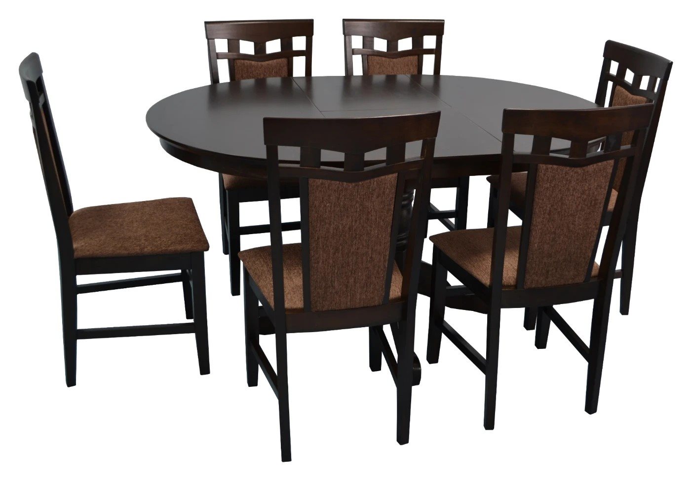 Image Set de bucătărie Evelin Capella Chocolate + 6 scaune Deepa R Chocolate, F-789 Brown