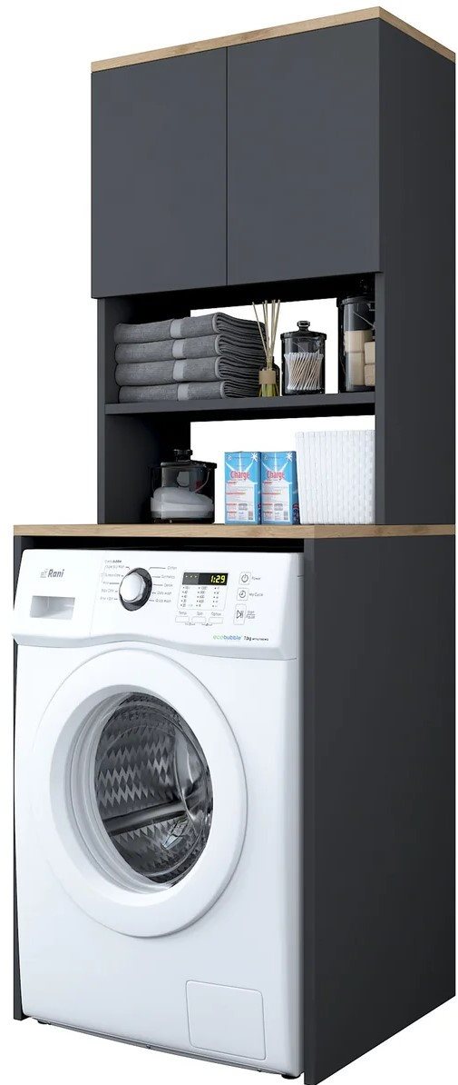 Image Шкаф Mirage Meble KD101 (Anthracite/Walnut)