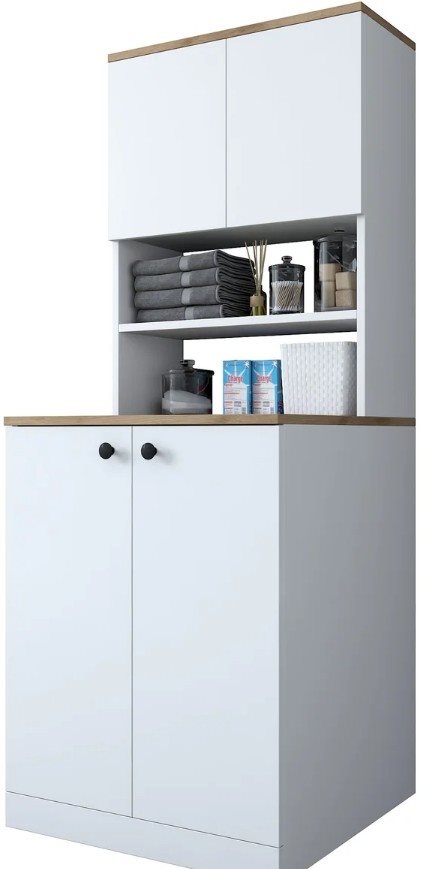 Image Шкаф Mirage Meble KD102 (White/Walnut)