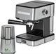 Image Set pentru cafea Studio Casa Delicia Espresso Mio Sc 2001 + Del Caffe Grind Master (Black/Inox)