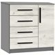 Image Tumba Modern Kenon 4+1S (Slate Gray/Craft Oak White)