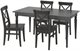 Image Обеденный набор Ikea Ingatorp/Ingolf 155/215см 1+6 (Черный/Черно-коричневый)
