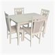 Image Комплект для кухни Evelin HV-29V Light Creme + 4 стула Deepa R Light Creme/NV-1WP
