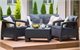 Image Set mobilier de gradina Heniver Novara 2+1+1+T (Anthracite)