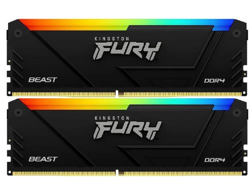 Image Memorie RAM Kingston FURY Beast 16GB (Kit of 2*8GB) DDR4-3600 RGB