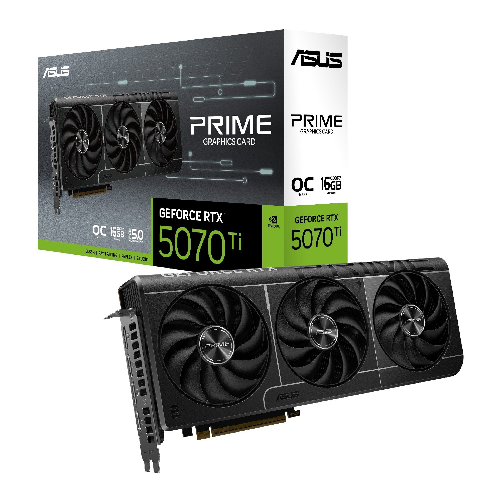 Image Placă Video ASUS PRIME GeForce RTX 5070 Ti OC Edition 16GB GDDR7, Black