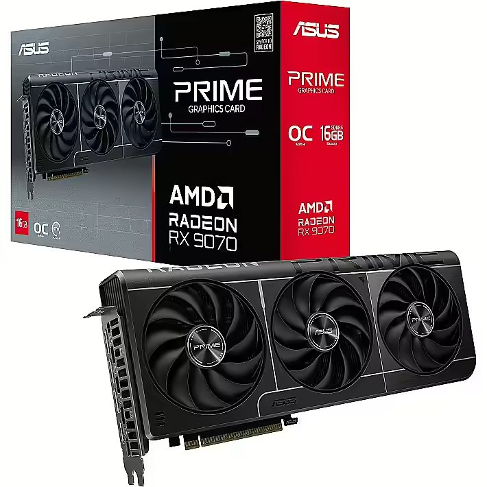 Image Видеокарта Asus Radeon RX 9070 PRIME OC (16GB, GDDR6, 256bit)