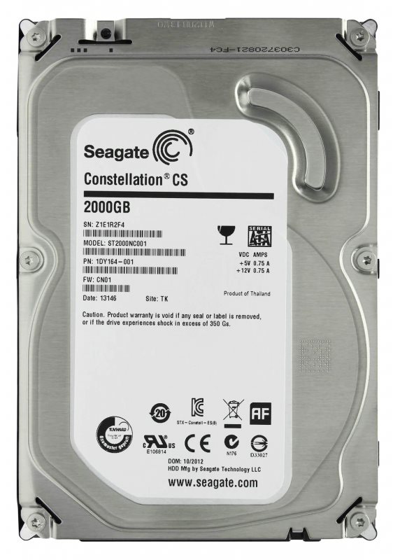 Image Жесткий диск Seagate ST2000NC001 Constellation CS Enterprise 3.5” HDD 2.0TB