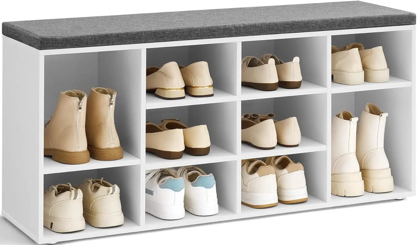 Image Банкетка-стеллаж для обуви Vasagle LHS10WT (Cloud White/Dove Grey)