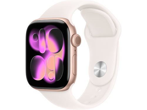 Image Apple watch Series 11 GPS + LTE 46mm MFCJ4 Rose Gold Aluminium Case Light Blush Sport Band - M/L