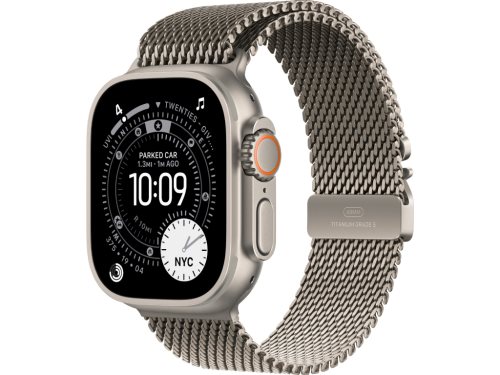 Image Apple Watch Ultra 3 GPS+LTE 49mm MEWY4 Natural Titanium Case Natural Titanium Milanese Loop - Medium