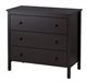 Image Комод Ikea Koppang 3 ящика 90x83 (Black/Brown)