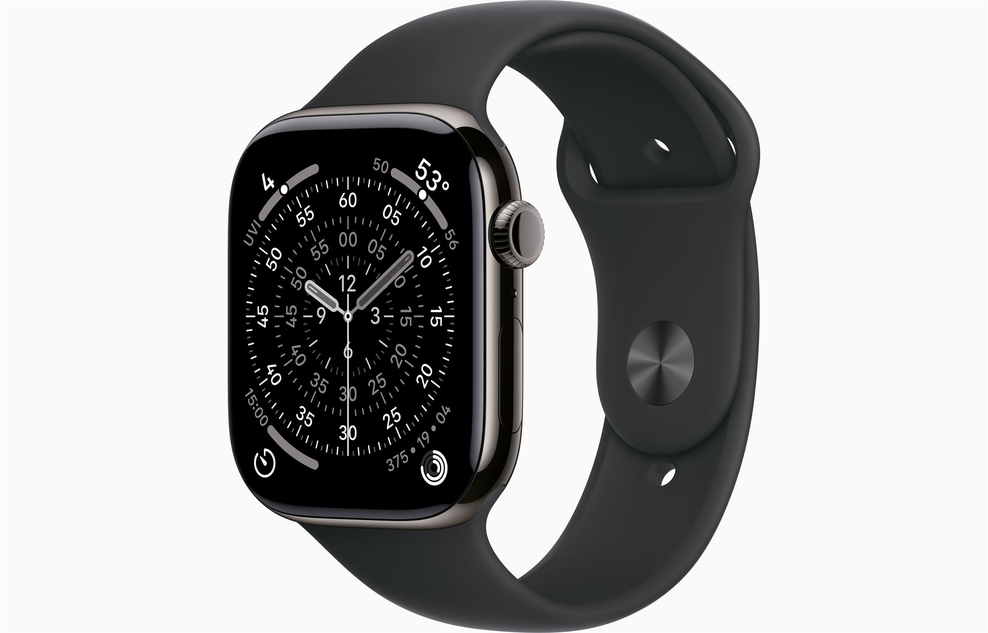 Image Apple Watch Series 11 GPS + LTE 46mm MFD24 Slate Natural Titanium Case Black Sport Band M/L