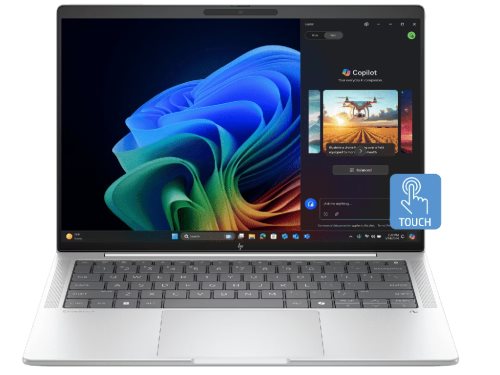 Image Ноутбук HP EliteBook X G1i 14 AI (Core Ultra 7 258V, 32Gb, 1Tb, Win 11) Glacier Silver