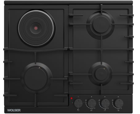 Image Plita combinata incorporabila Wolser WL-BRD 603G1EL BLACK EN FFD