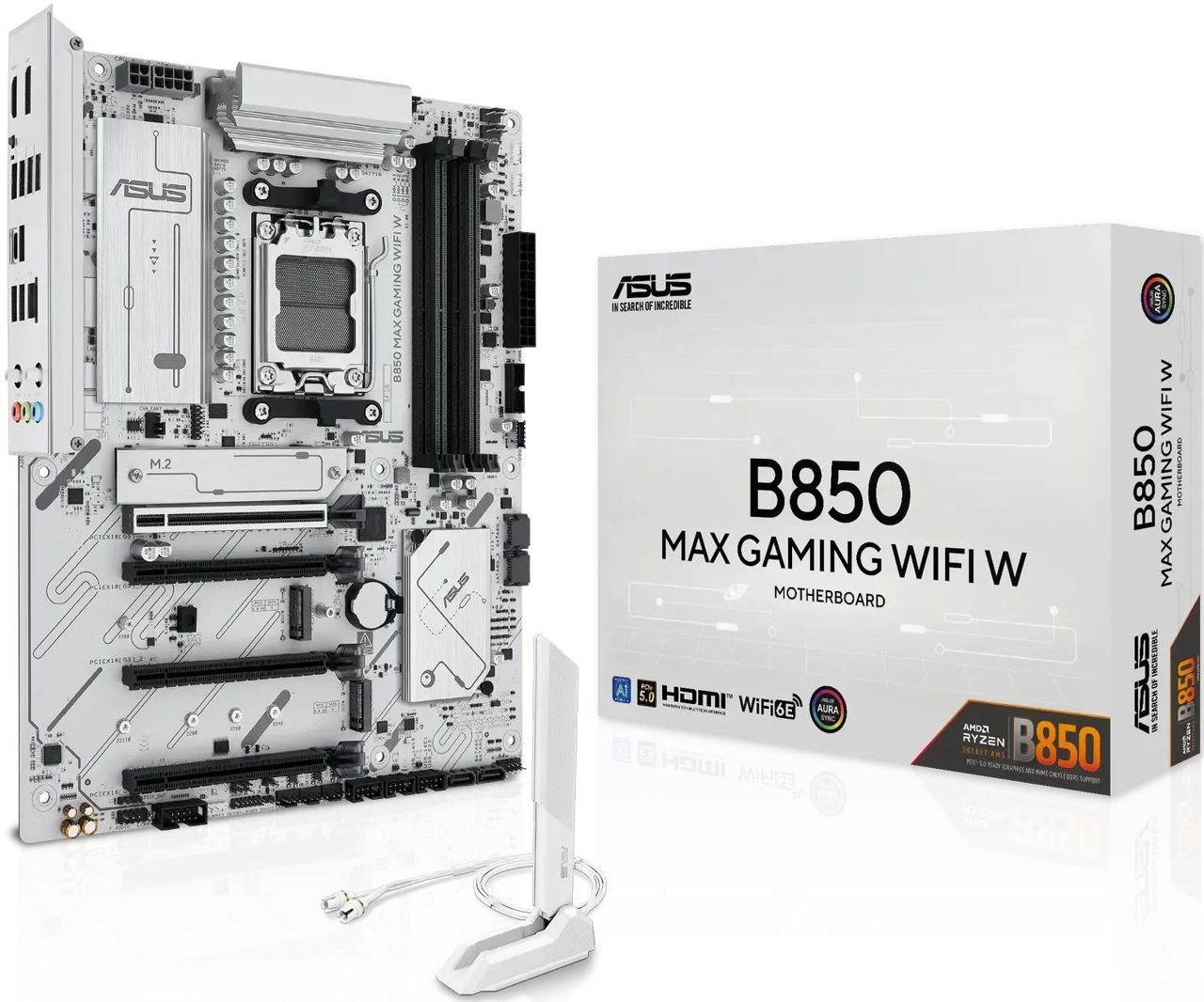 Image Материнская плата ASUS B850 MAX GAMING WIFI W, White