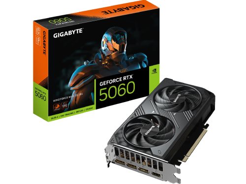 Image Placă video GIGABYTE GeForce RTX 5060 WINDFORCE MAX OC 8G (8GB, GDDR7, 128bit)
