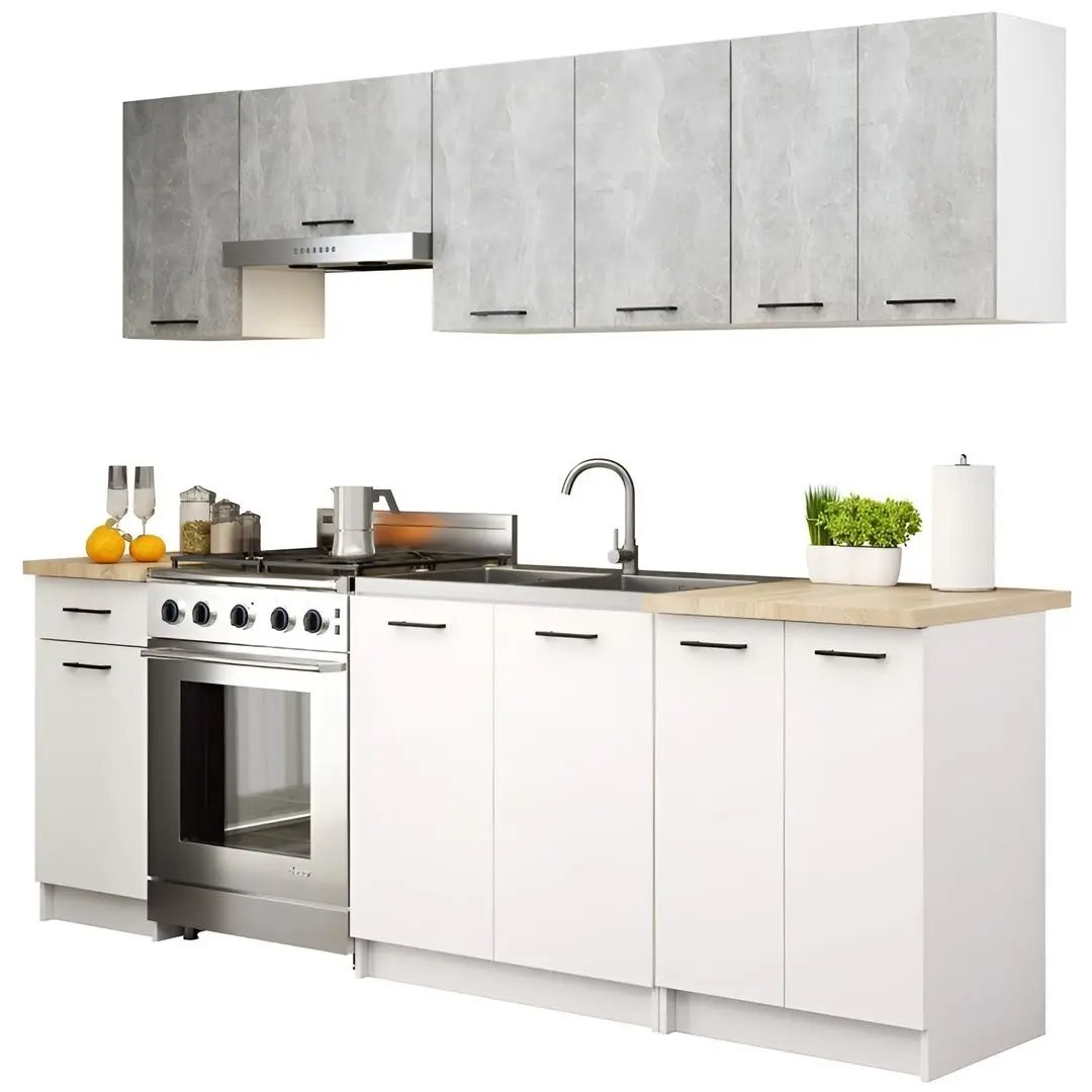 Image Кухня Akord Oliwia 2.4м, Concrete/White