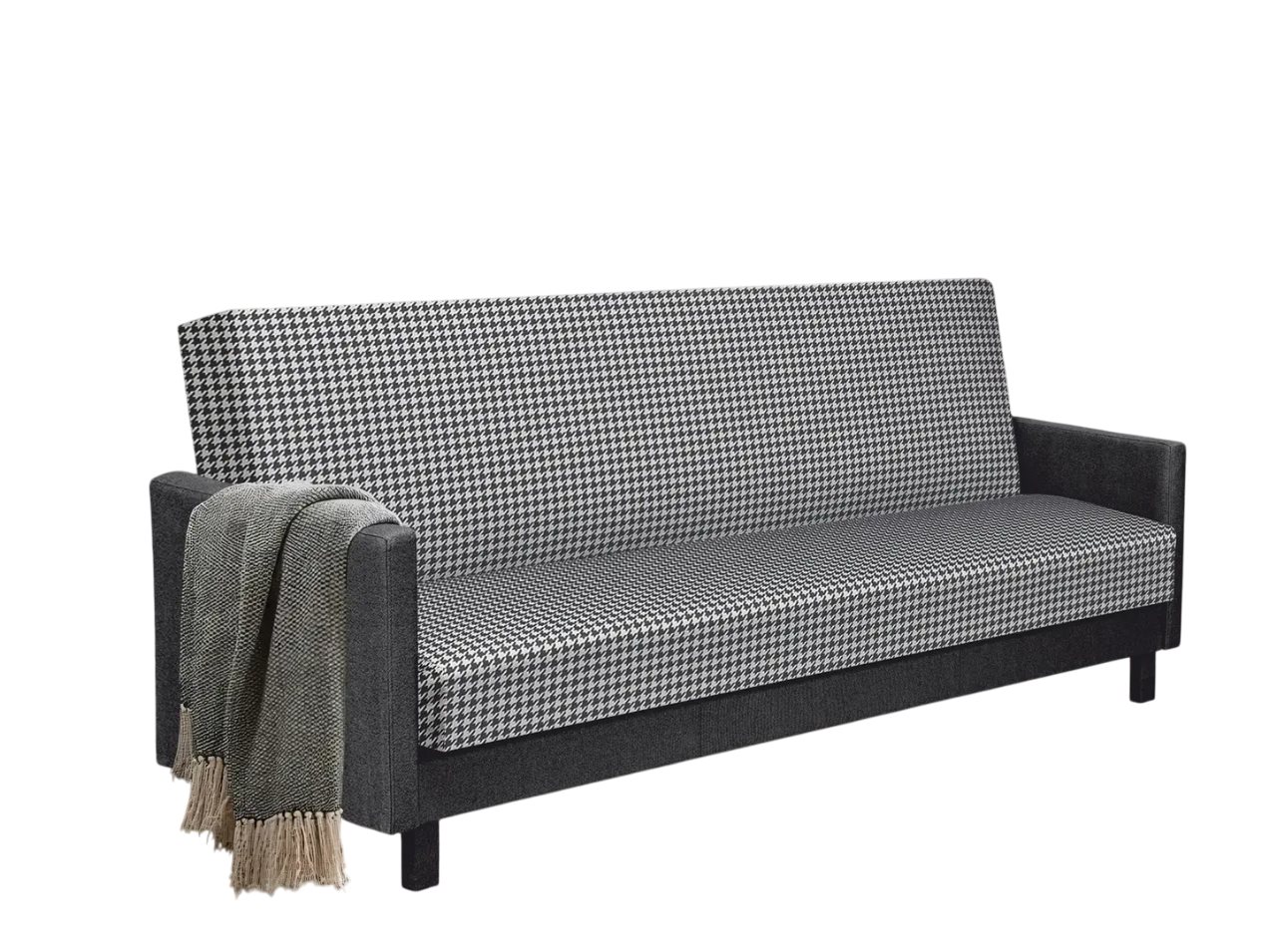 Image Canapea Modern Adam 3 Tiffani 29/Cosmic 37, White/Black/Gray Dark