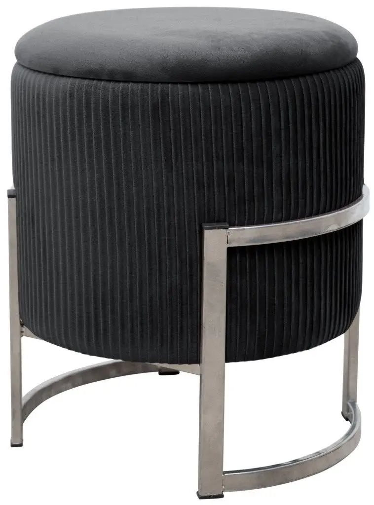 Image Пуф Akord Porto, Silver/Black