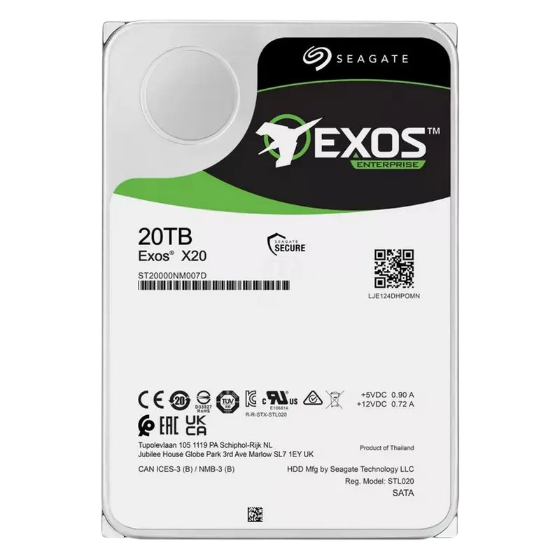 Image Жесткий диск Seagate Exos X20 HDD 20.0TB (ST20000NM007D-FR)