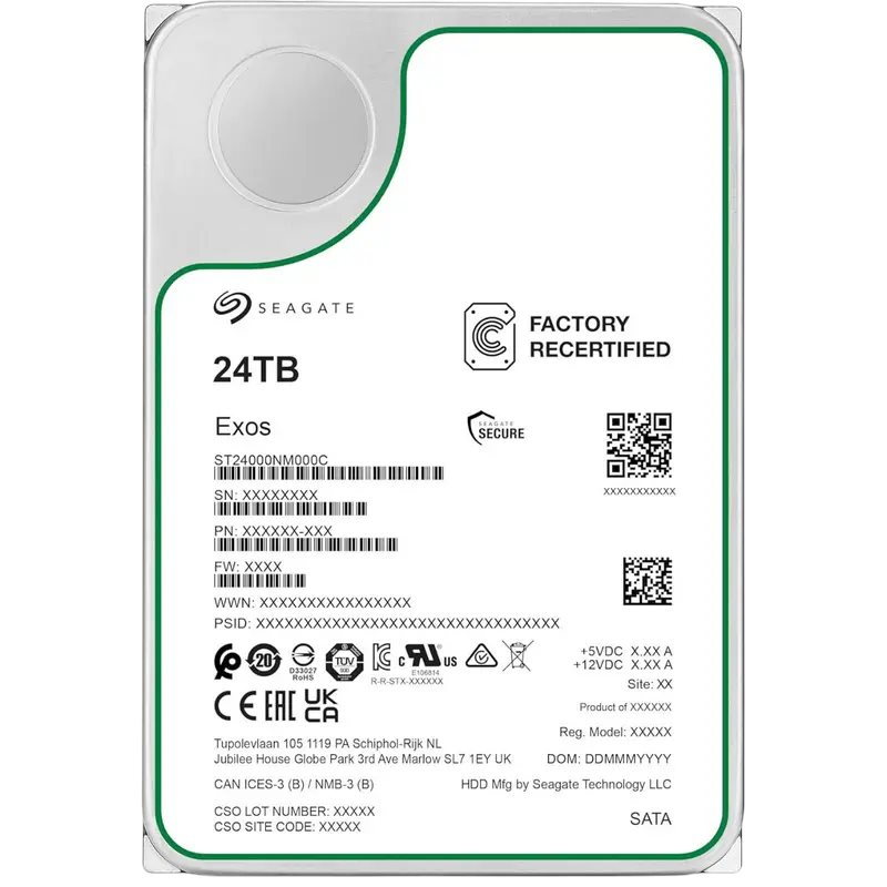 Image Жесткий диск Seagate Exos HDD 24.0TB (ST24000NM000C-FR)