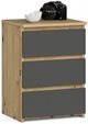 Image Тумба прикроватная Akord CL3 40, Artisan Oak/Graphite Gray