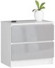 Image Тумба прикроватная Akord K60 2SZ, Metallic Gloss/White