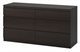 Image Комод Ikea Kullen 6 ящиков 140x72, Black-brown