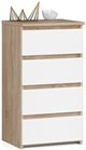 Image Комод Akord CL4 40 4SZ, Sonoma Oak/White