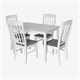 Image Обеденный набор Evelin GLORIA White + 4 Wenyi R White/NV-10WP Grey