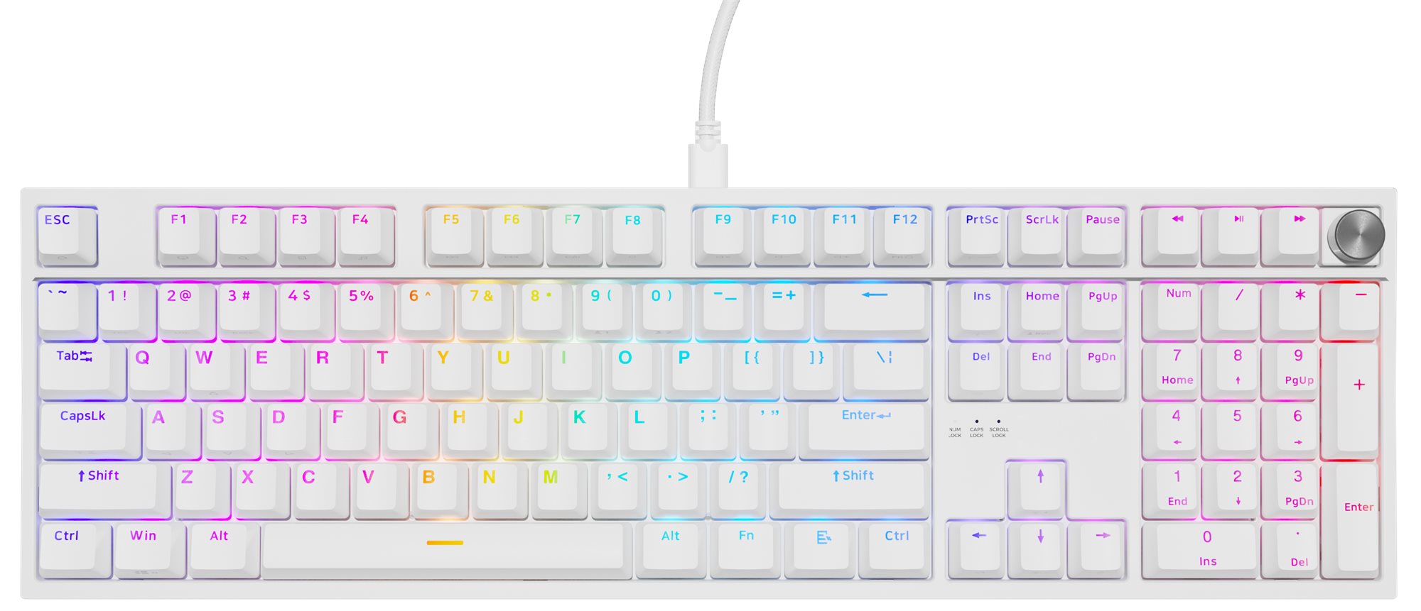 Image Tastatură Genesis Thor 404 Gateron Yellow Pro switch EN, White